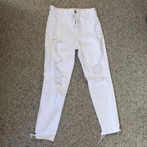 White ripped jean